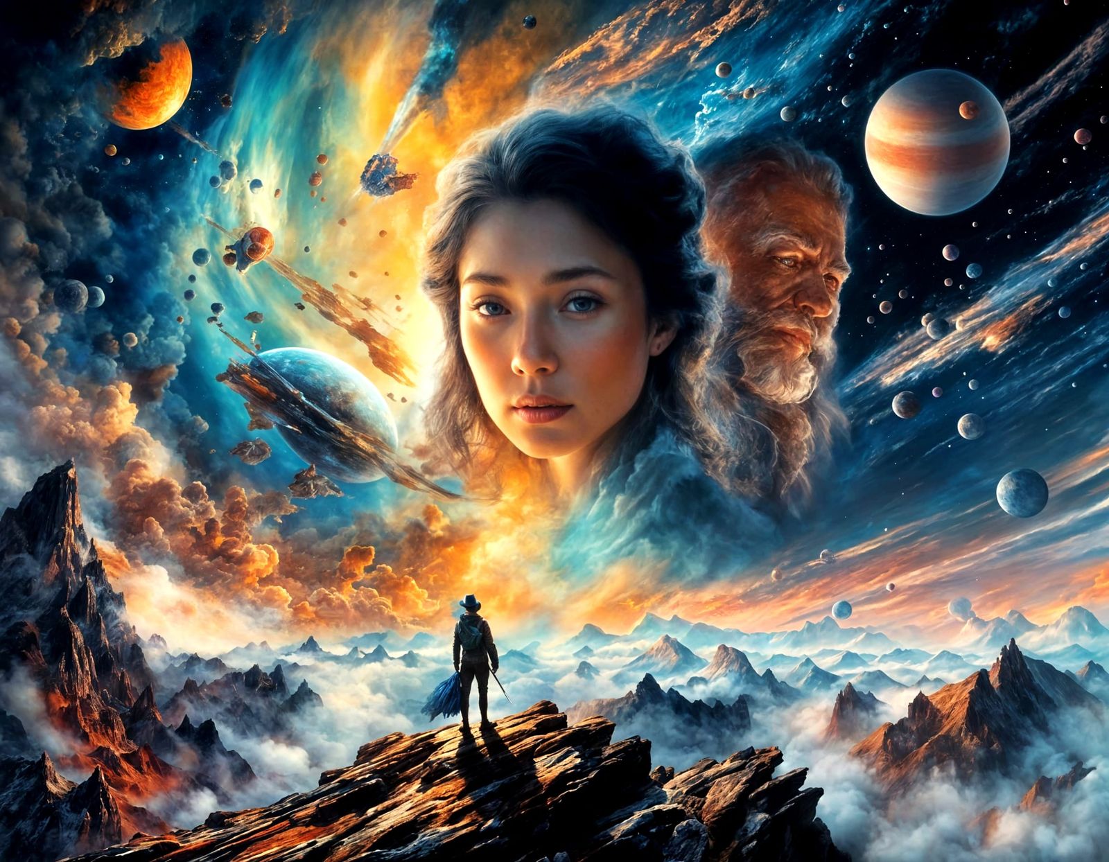 Cosmic Wonder: A Hyperrealistic Watercolour of Space's Edge