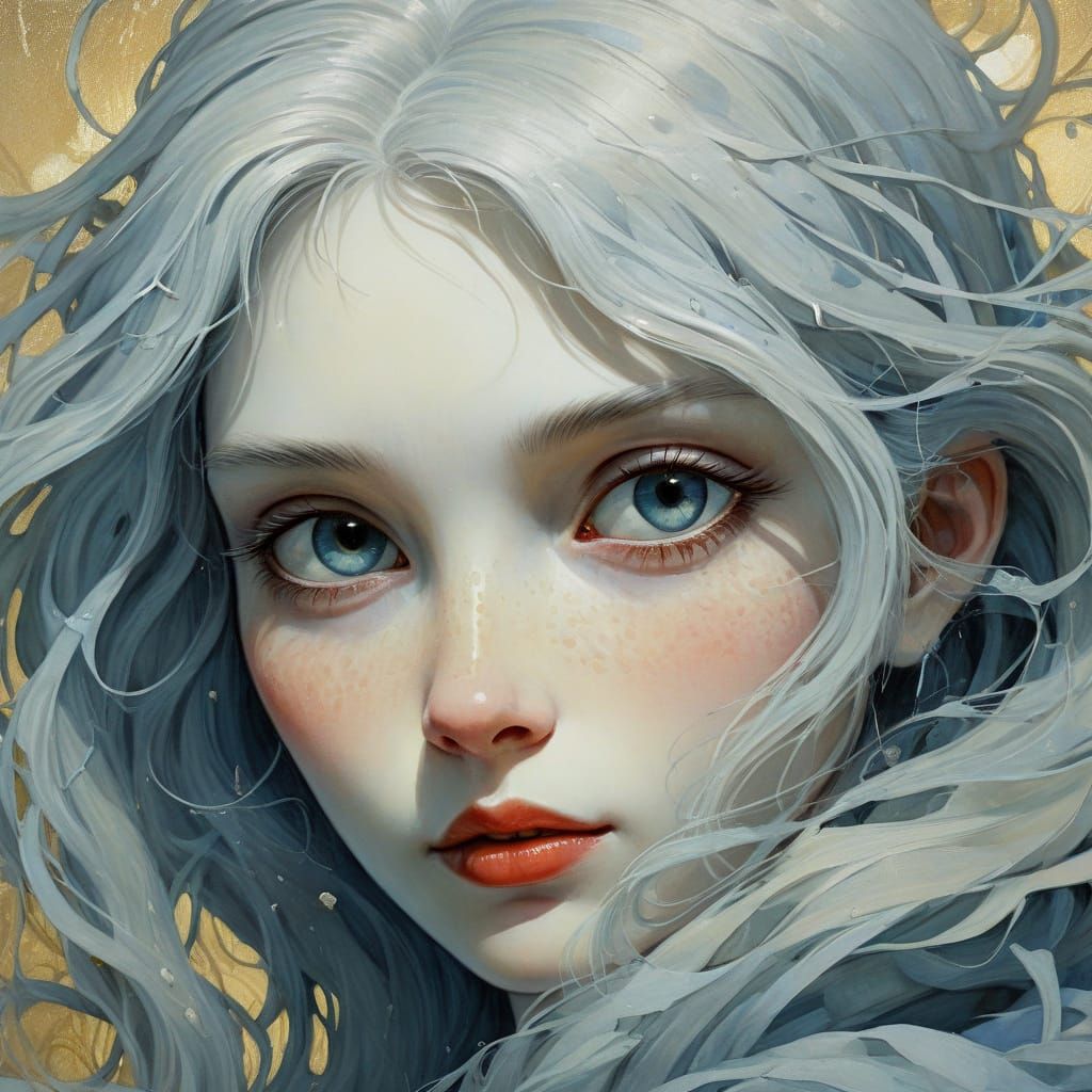 Surreal Portrait in Gouache