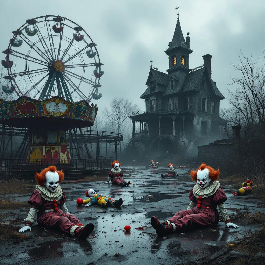 Abandoned Amusement Park Haunted by Killer Clowns