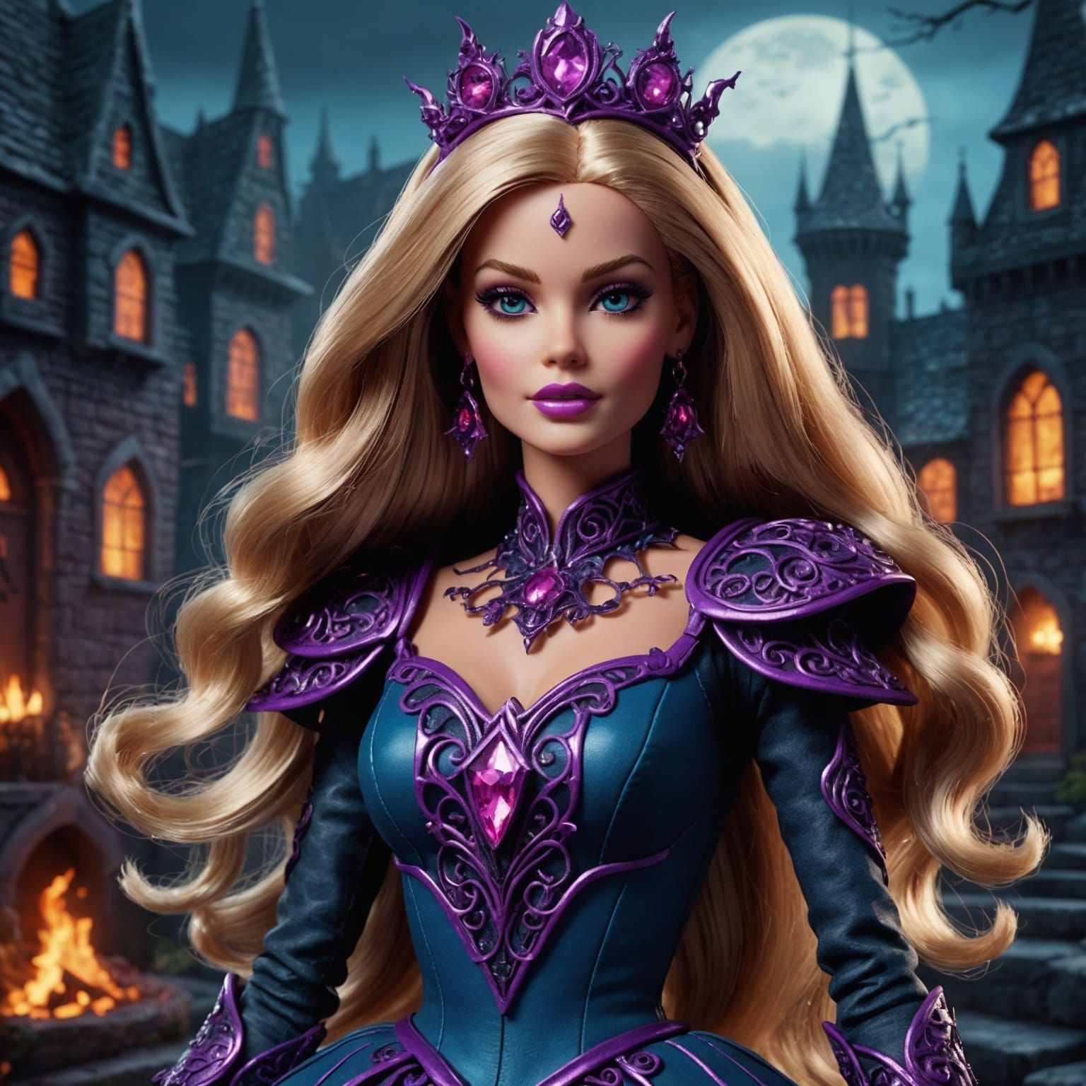 Barbie as a Banshee in Detailed Matte Painting