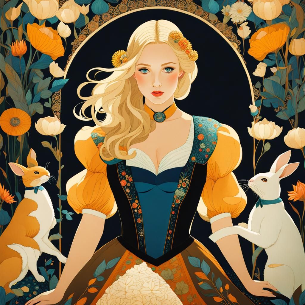 Alice in Wonderland Digital Art Masterpiece