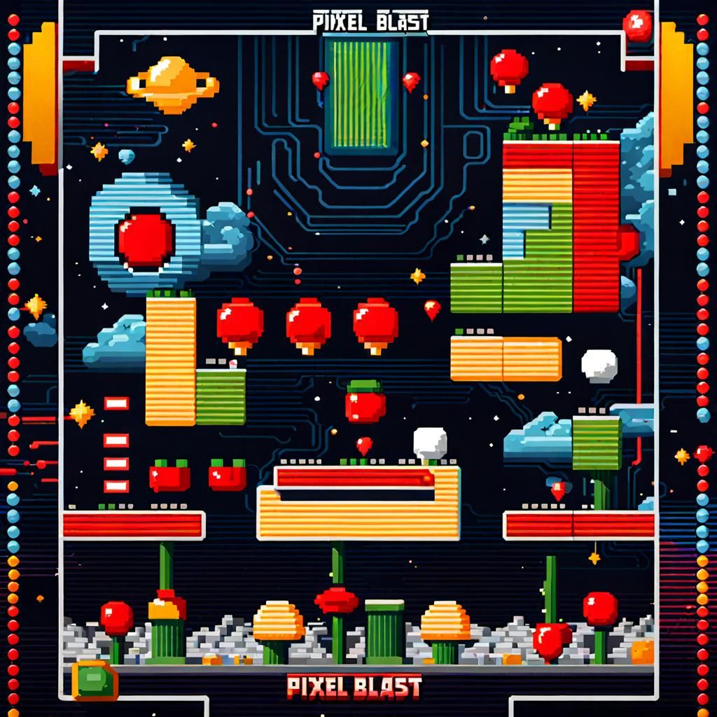 Retro Arcade Game Pixel Blast