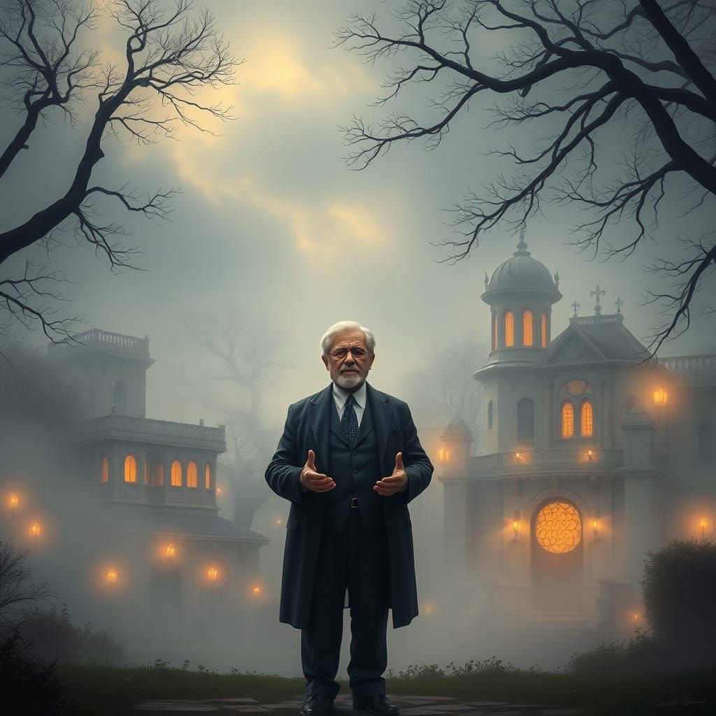 President Mattarella in Ethereal Landscape