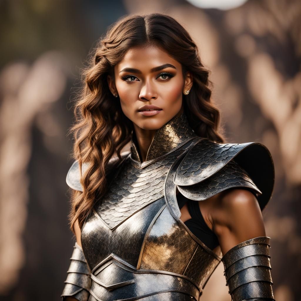 Zendaya in Dragon Scale Armor (DreamShaper version)