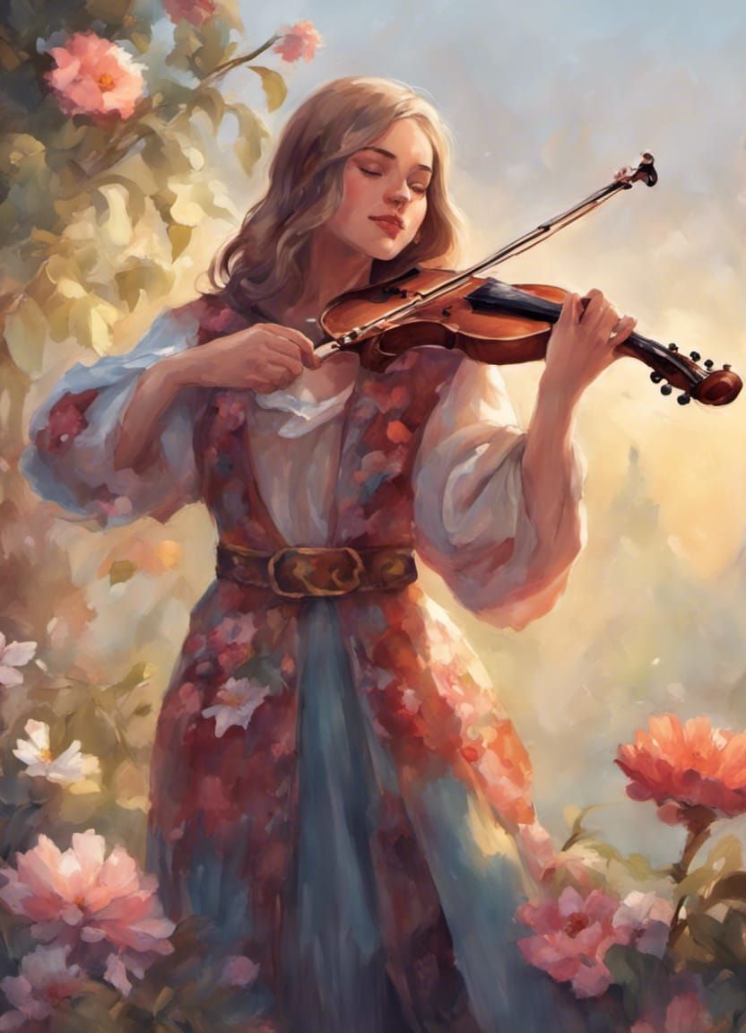 Young Bard with Flute in Egerkrans Style