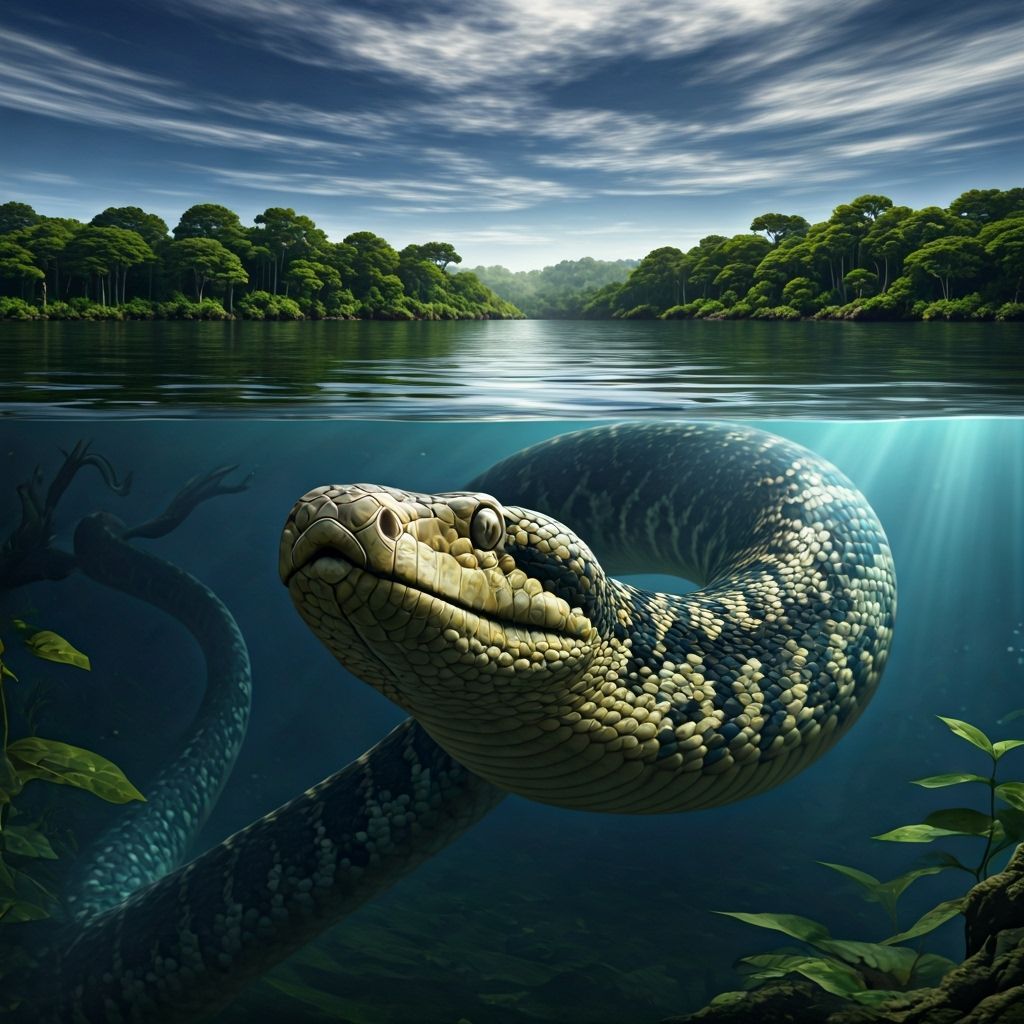 Gigantic Titanoboa in Amazon Rainforest Depths