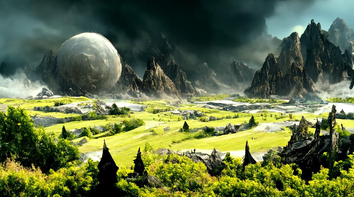 Cinematic Fantasy Landscape as Matte Painting