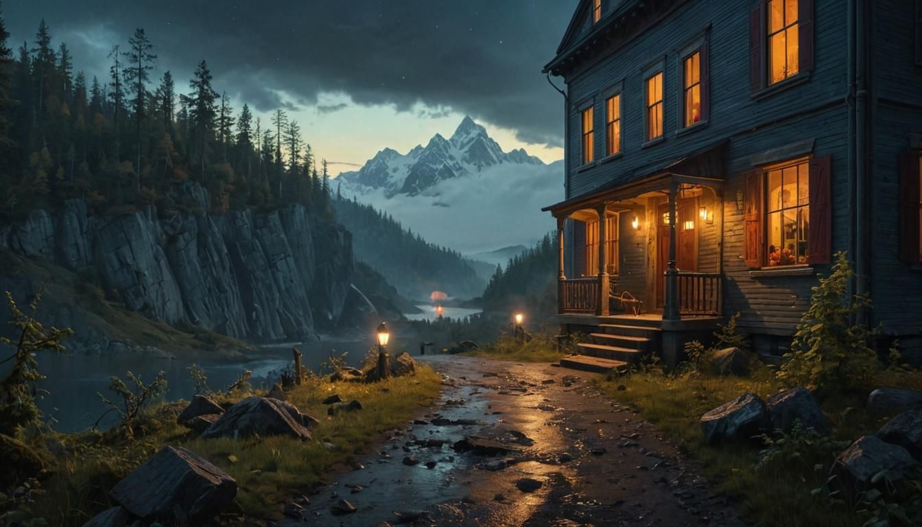 Dark Realm of Nightmares: Hyperrealistic Digital Painting