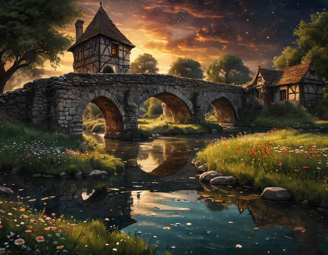 Medieval Stone Bridge to Enchanted Estate