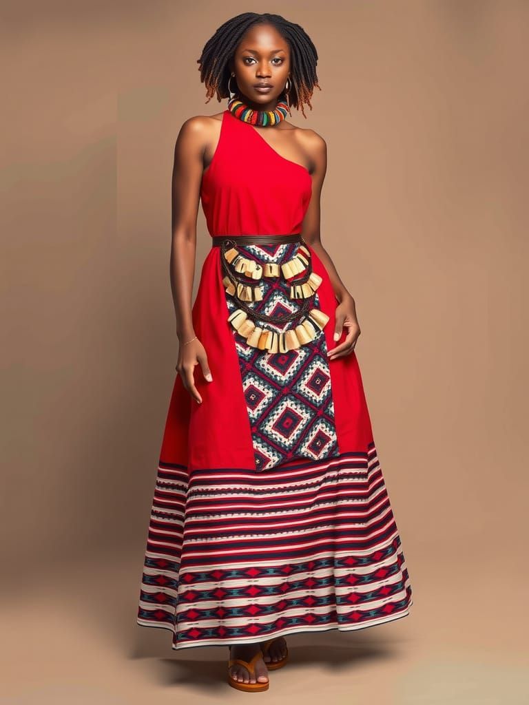 Powerful Xhosa Woman Embracing Cultural Heritage in Vibrant ...