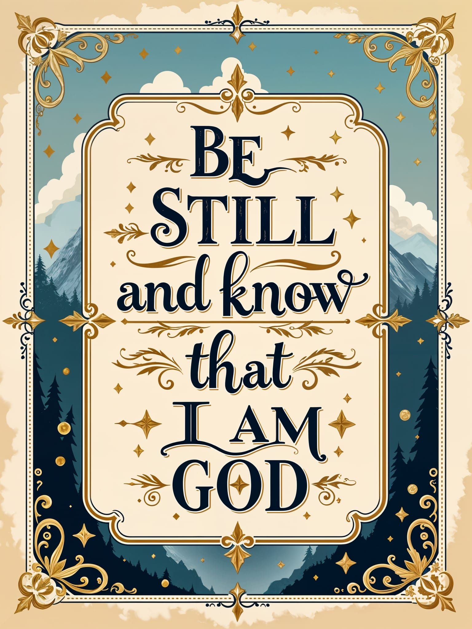 Be still and know that I am God. (Psalm 46:10 ESV)