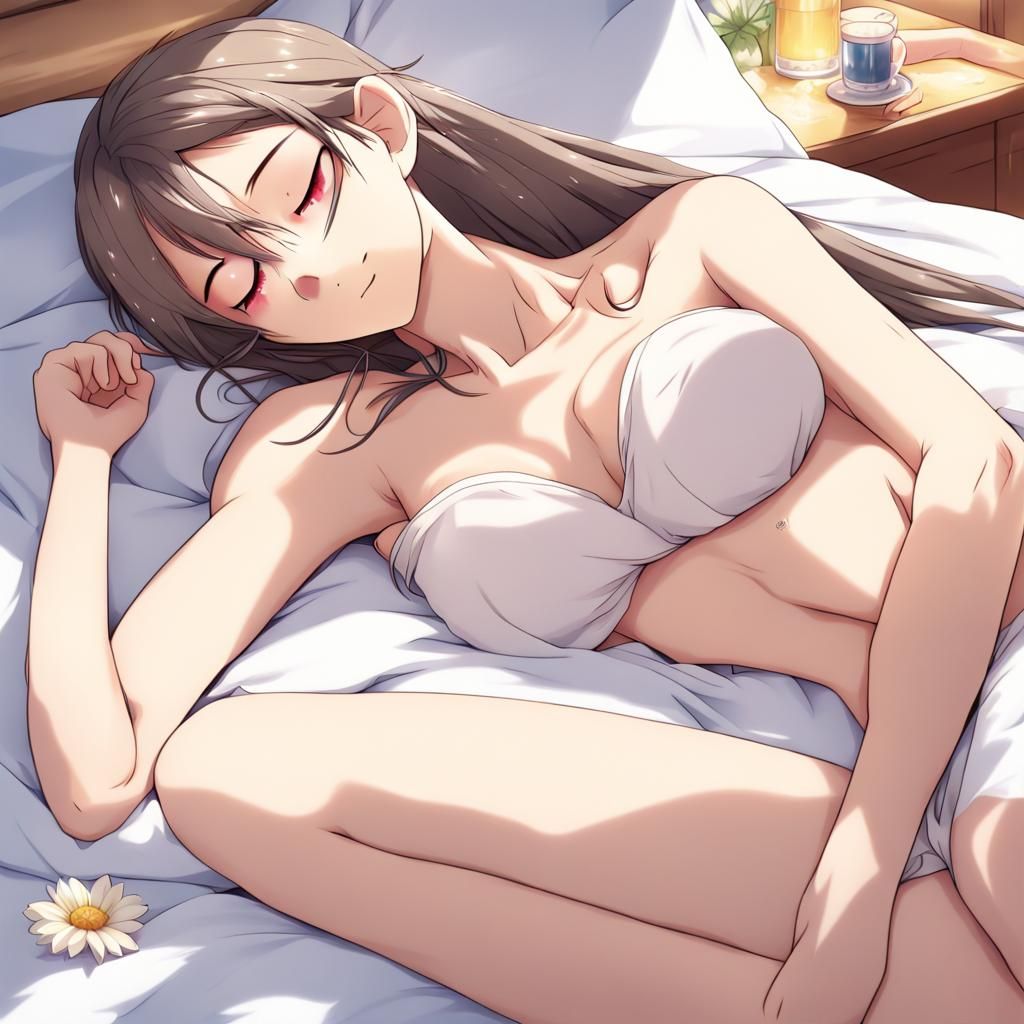 Anime Style: Summer Princess Sleeping
