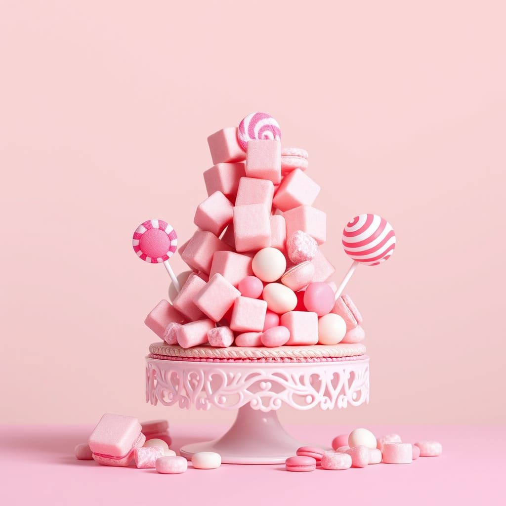 Pink Macaron Server Overflows with Bubblegum and Candies