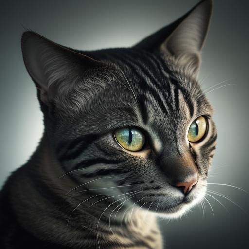 Tintin Sketch Cat Portrait