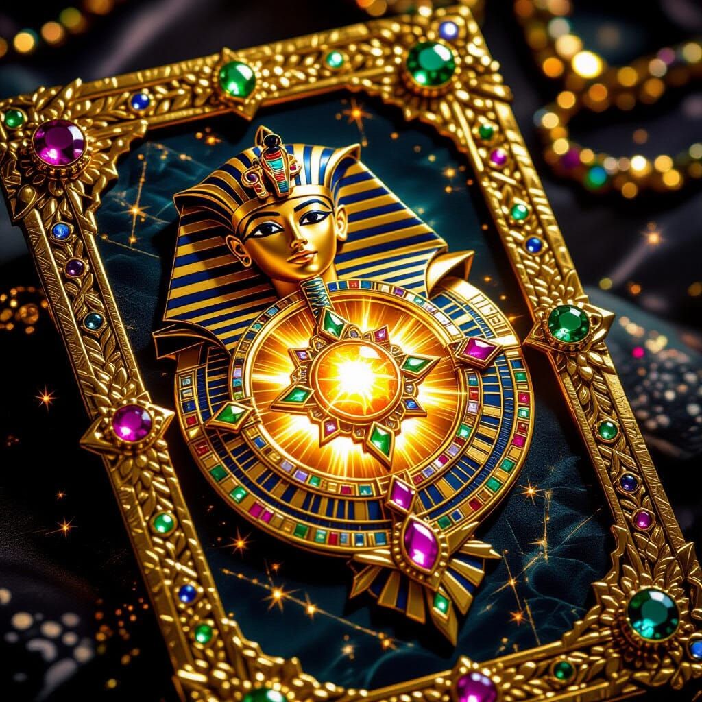 Golden Egyptian Pharaoh Yu-Gi-Oh Card Art