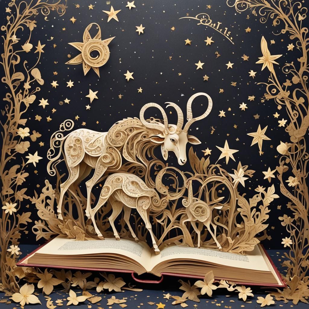 Pop-up Zodiac Book — Aries-the-Ram Pages