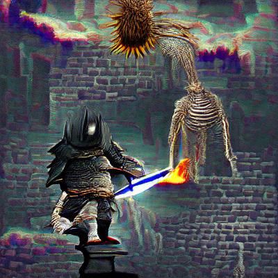 Gothic Ruins in Dark Fantasy Style