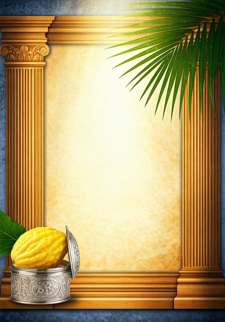 Ornate Parchment Page in Gustav Klimt Style