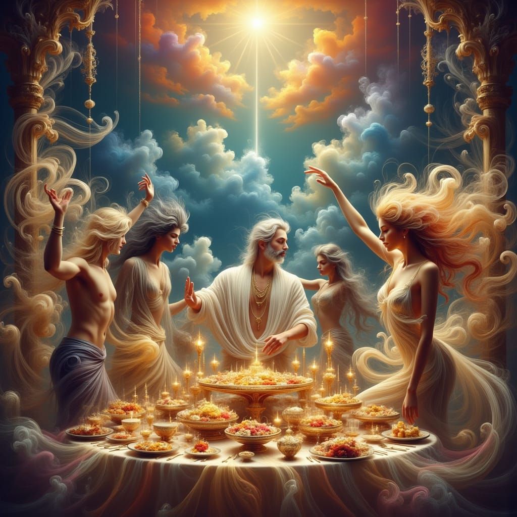 Divine Feast & Dance Under Cosmic Vista