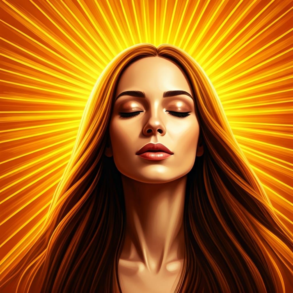 Woman, Sun, Life, Love: AI Interpretation