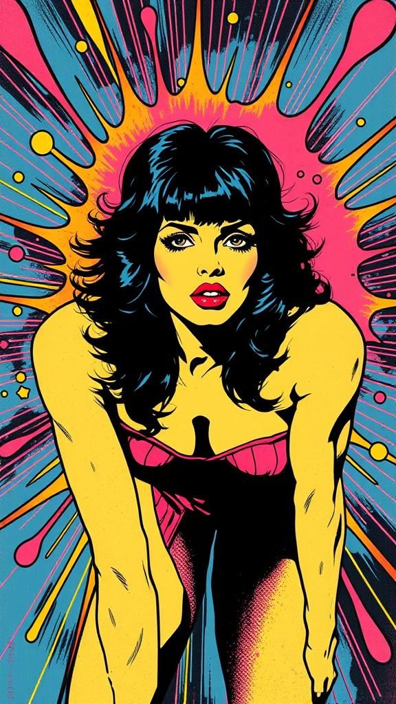 Pop Art Comic Explosion Inspired by Warhol