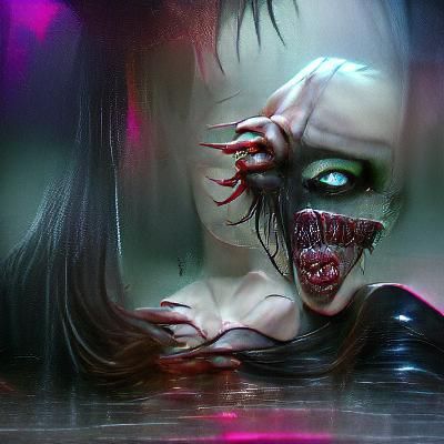 Sinister Horror Girl Portrait