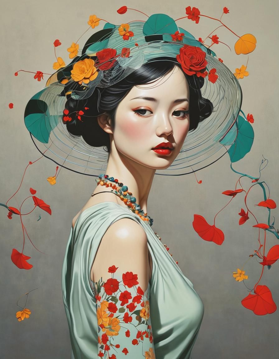 Abstract Figures in Pop Art Style