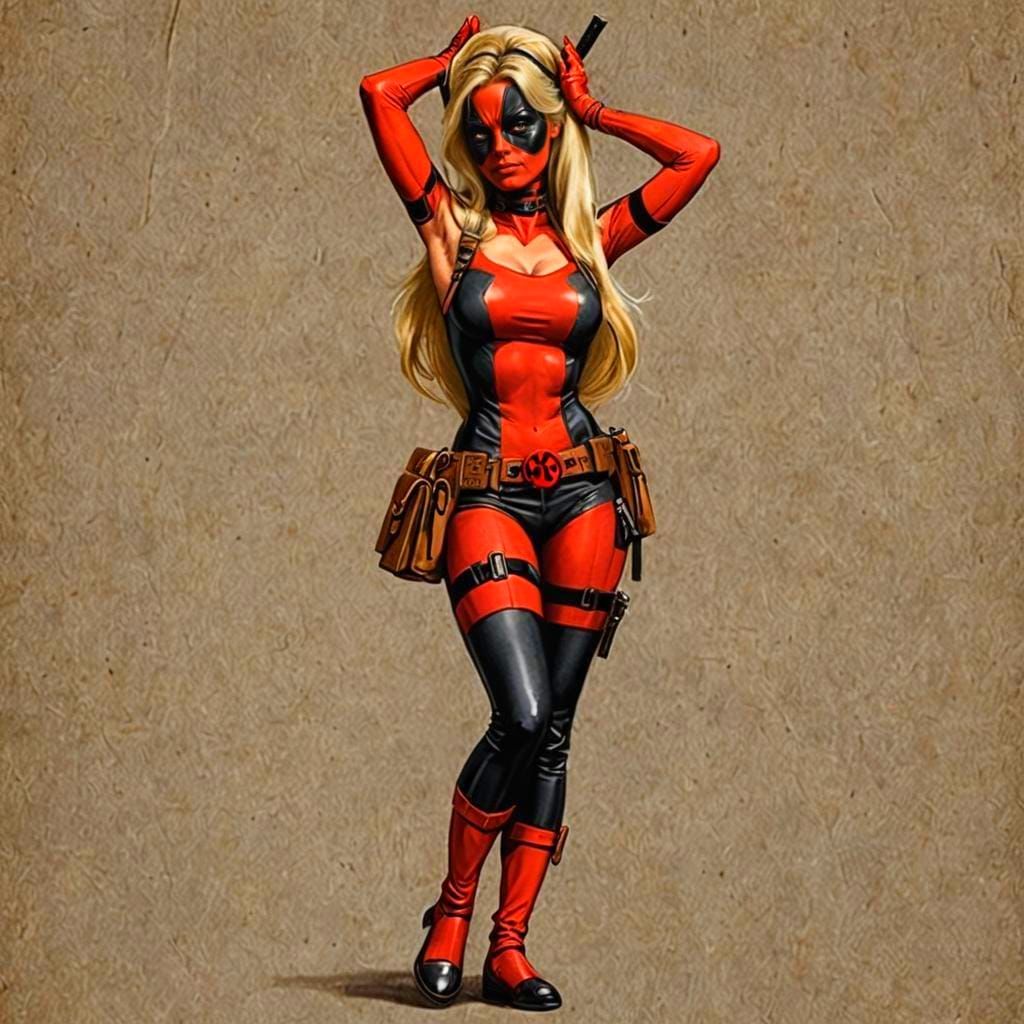Lady Deadpool Cosplay: Unmasked Brigitte Bardot