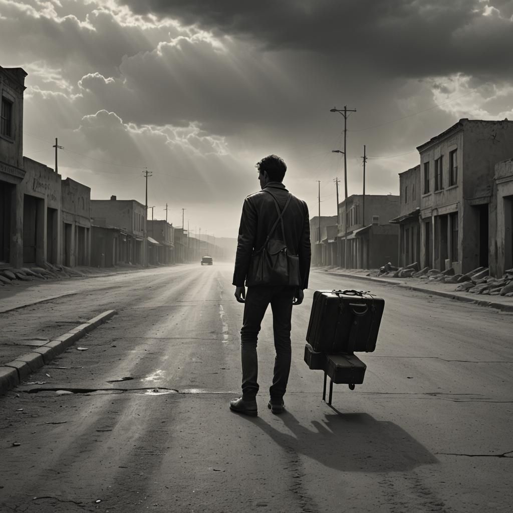 Lonely Traveler in a Desolate Land