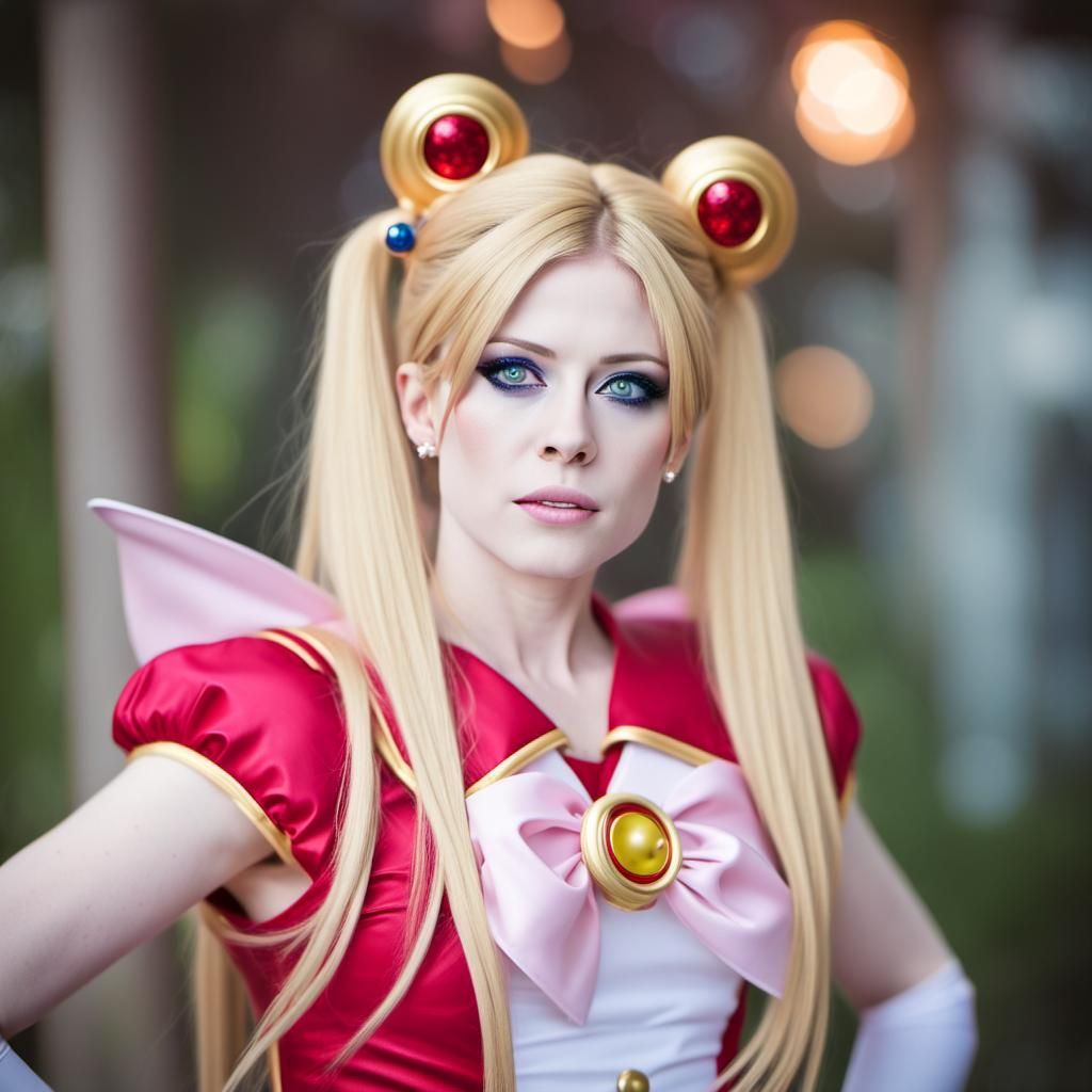 Avril Lavigne as Sailor Moon: Professional Photography