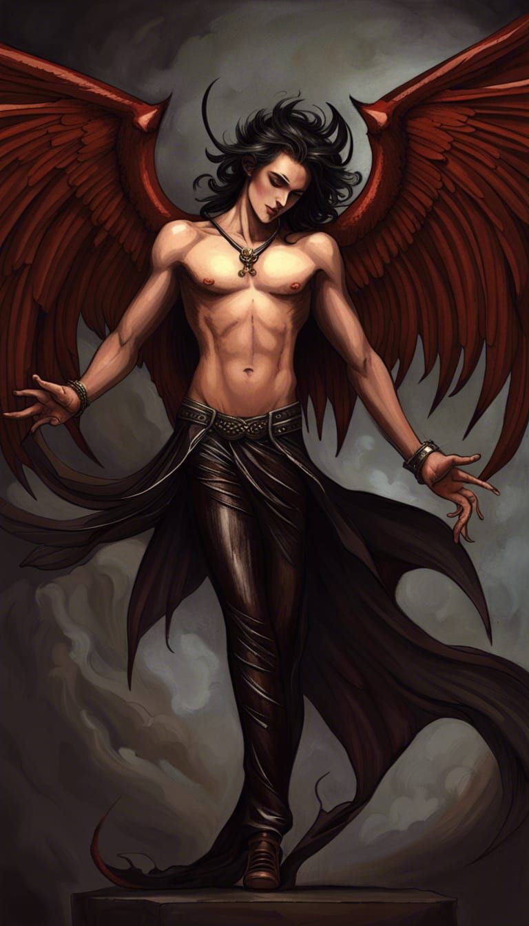 Winged Androgynous Demigods Dancing Heavy Metal