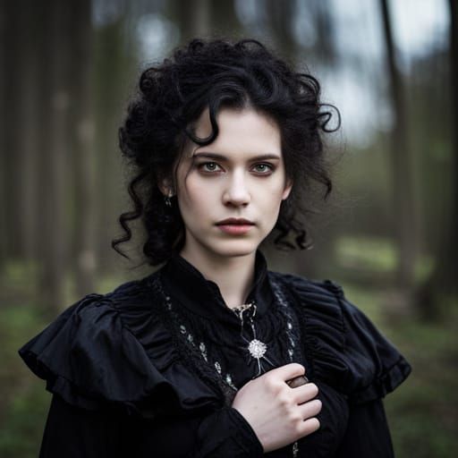 Steampunk Girl Portrait in Dark Renaissance Style