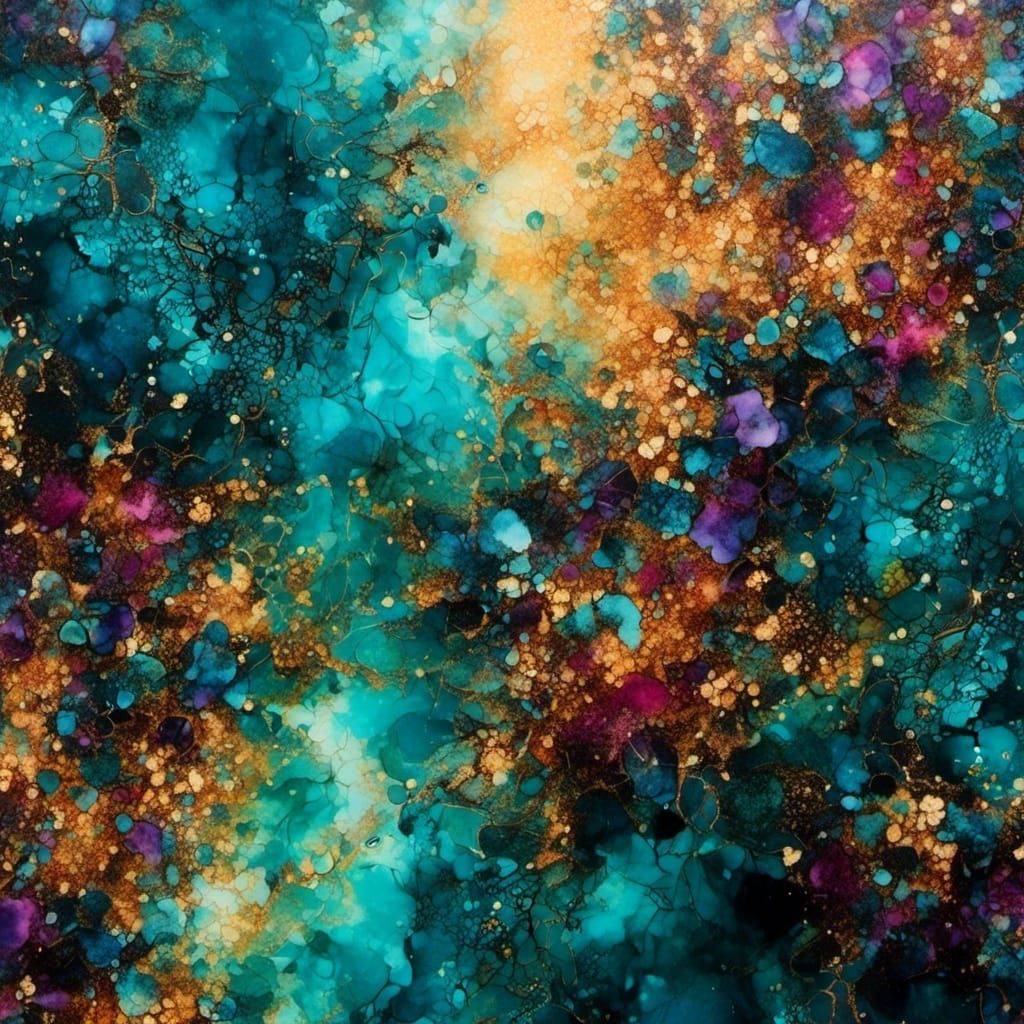 Bright Colors and Cracked Glass: Abstract Alcohol Ink Art