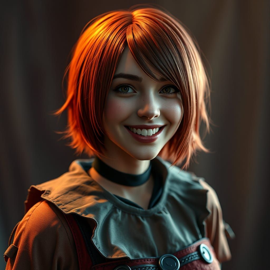 Young Woman in Halloween Costume: 3D Game Cinematic