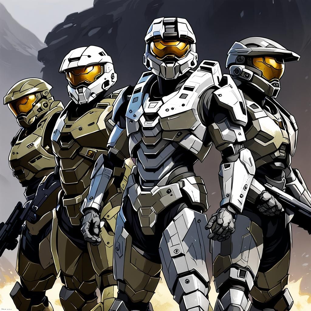 Anime Style Adventurers in Spartan-Inspired Armor