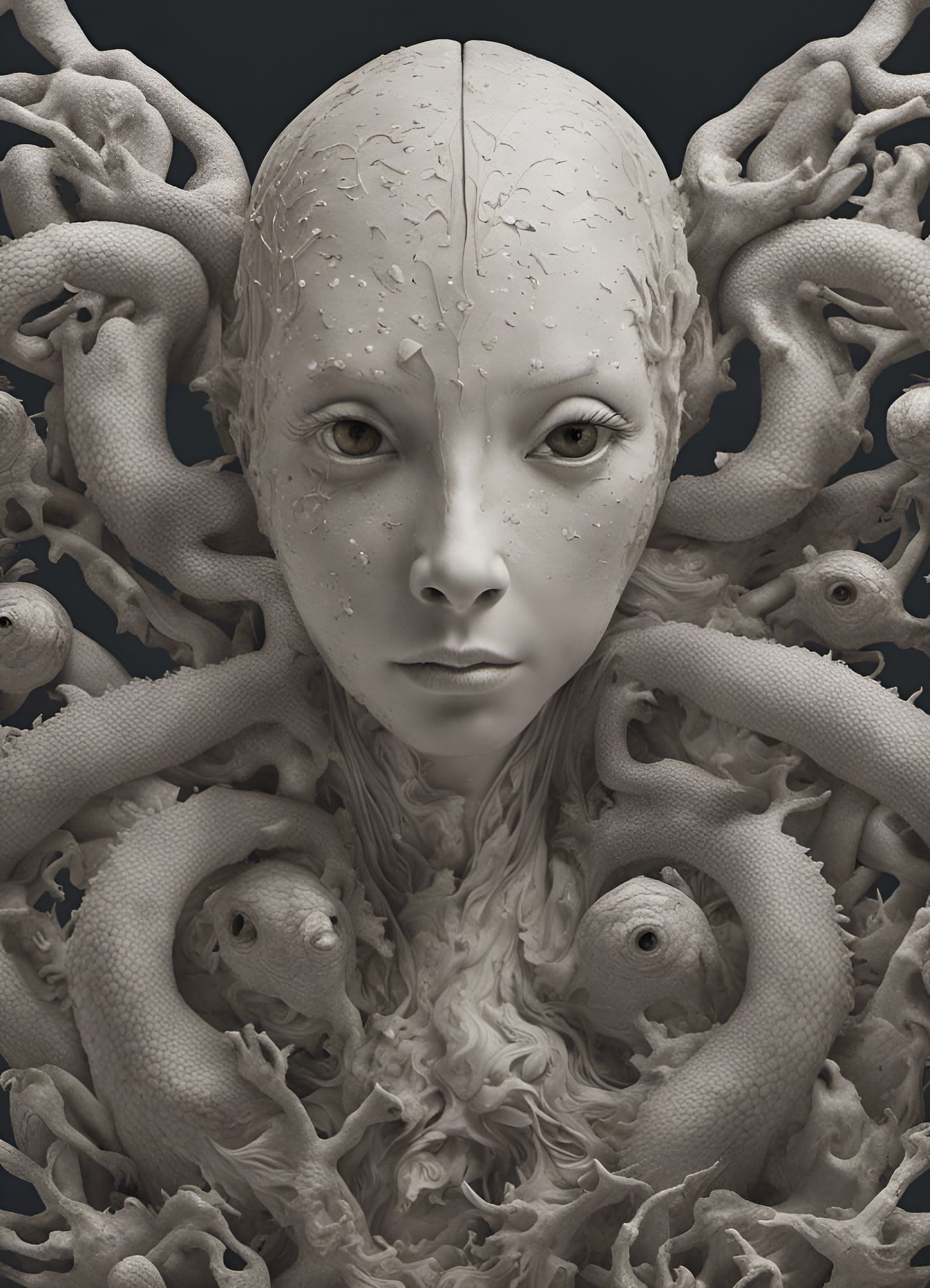 Cosmic Deity in Hyperrealistic Detail