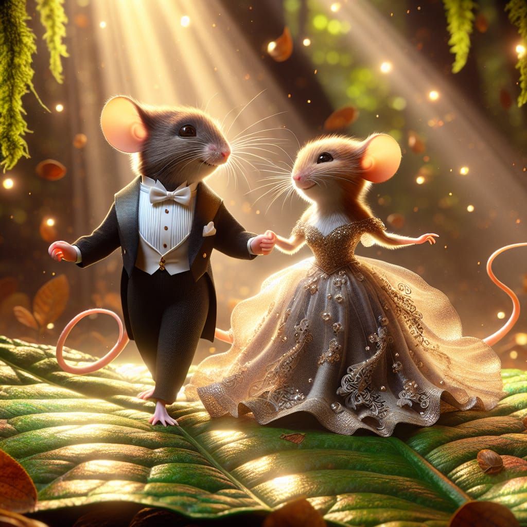 Enchanted Mouse Ball in Whimsical Forest