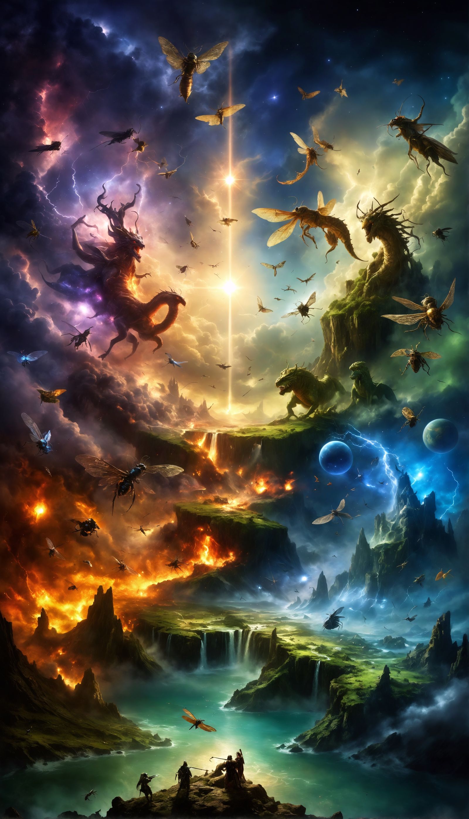 Divine Conflict in a Fantastical Nightmare Landscape