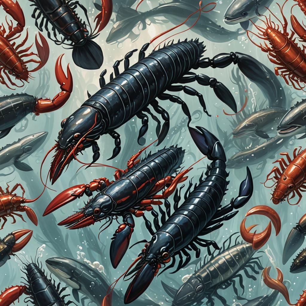 Gigantic Prehistoric Crawfish in Magic the Gathering Art