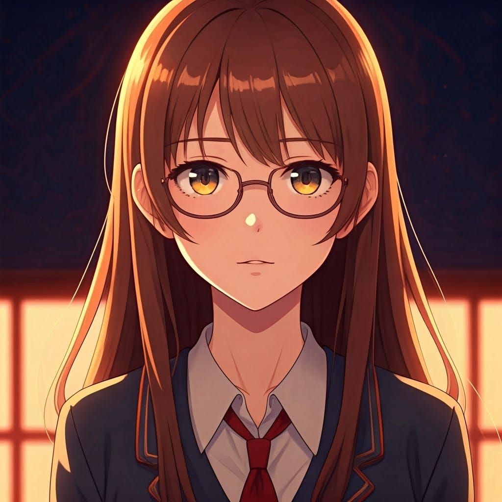 Anime Girl in Romantic Lighting, Studio Trigger Style