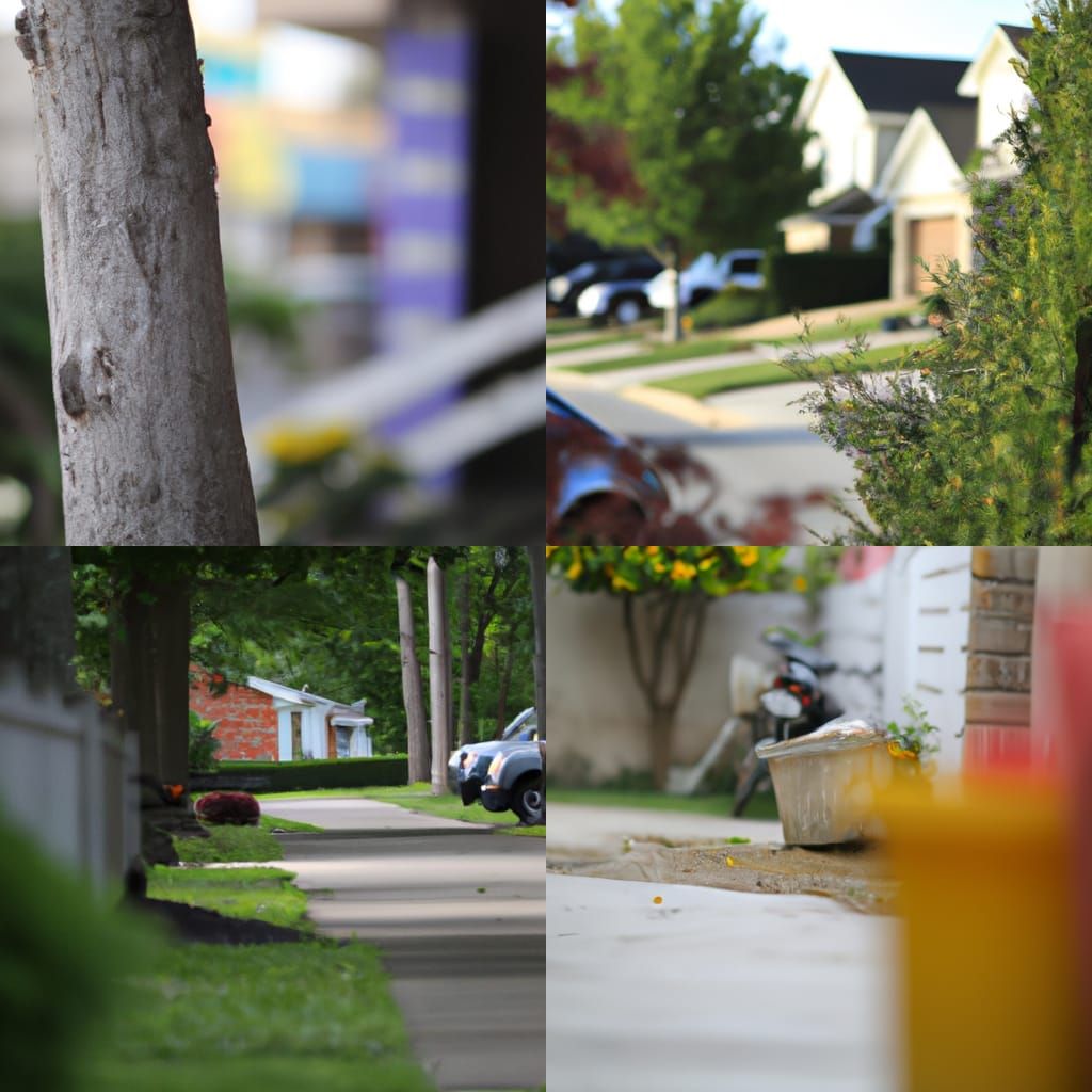 Neighborhood Scene in Professional Photography Style
