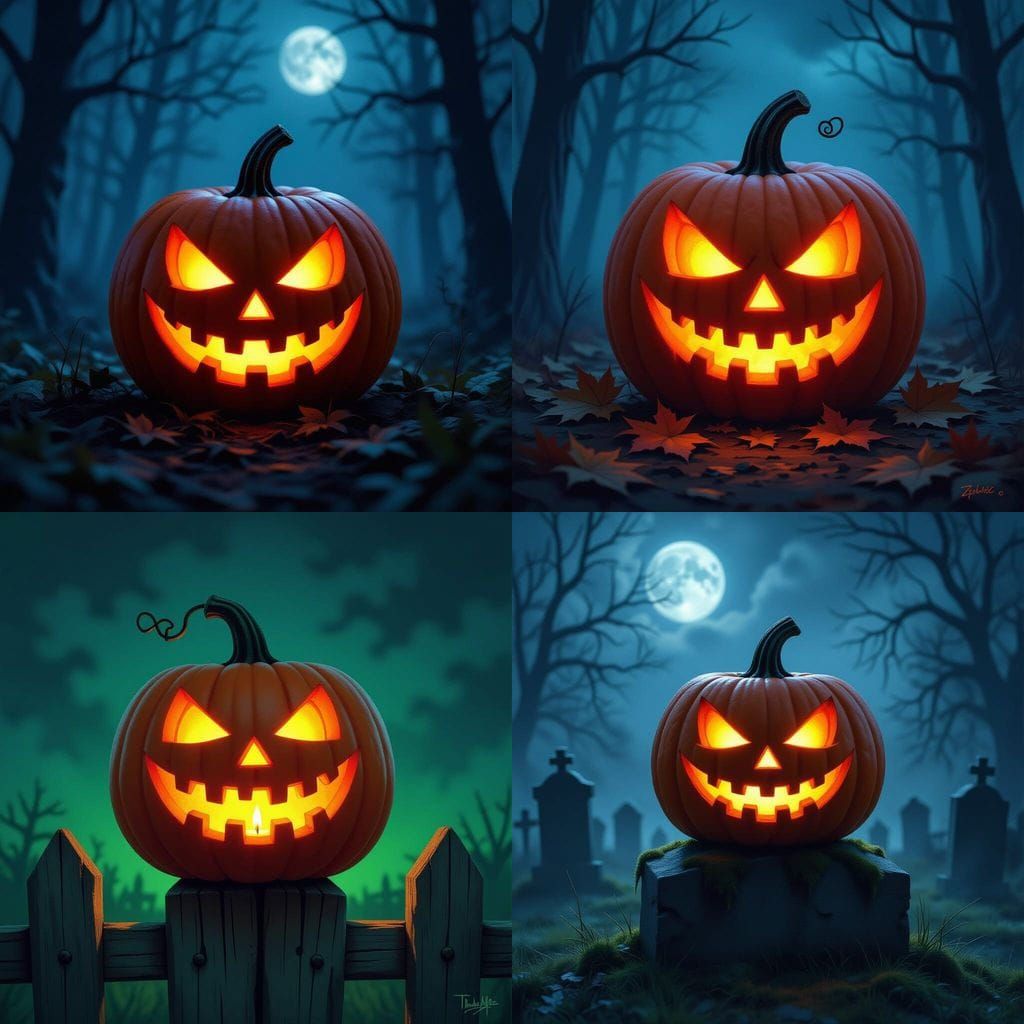 Scary Pumpkin Halloween Decoration