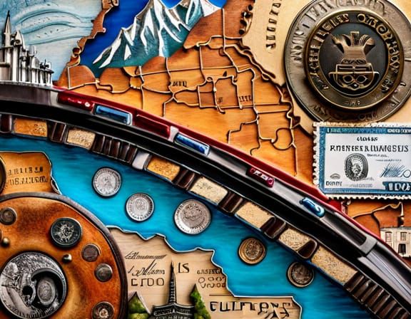 European Travel: 3D Mixed Media Collage