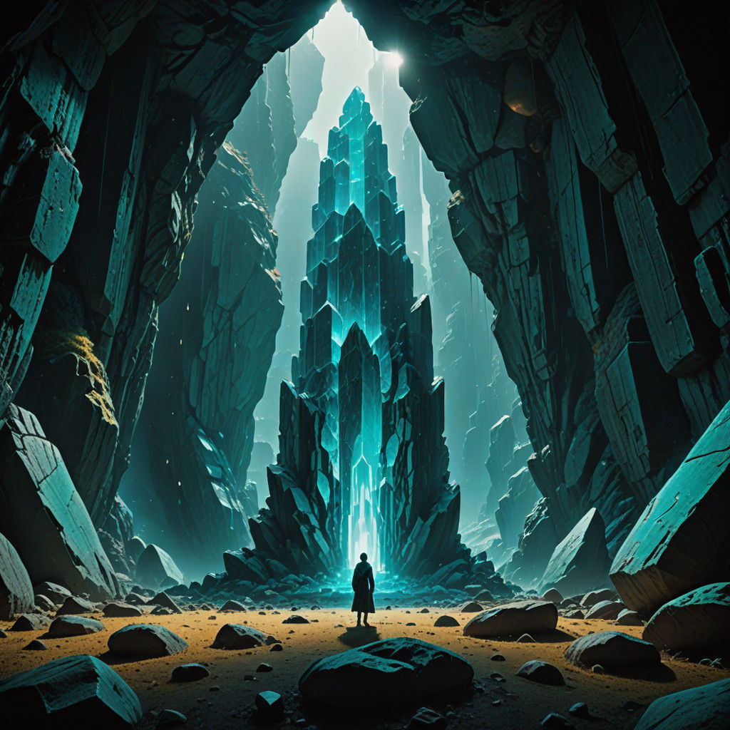 Turquoise Ascension in Cinematic Grandeur