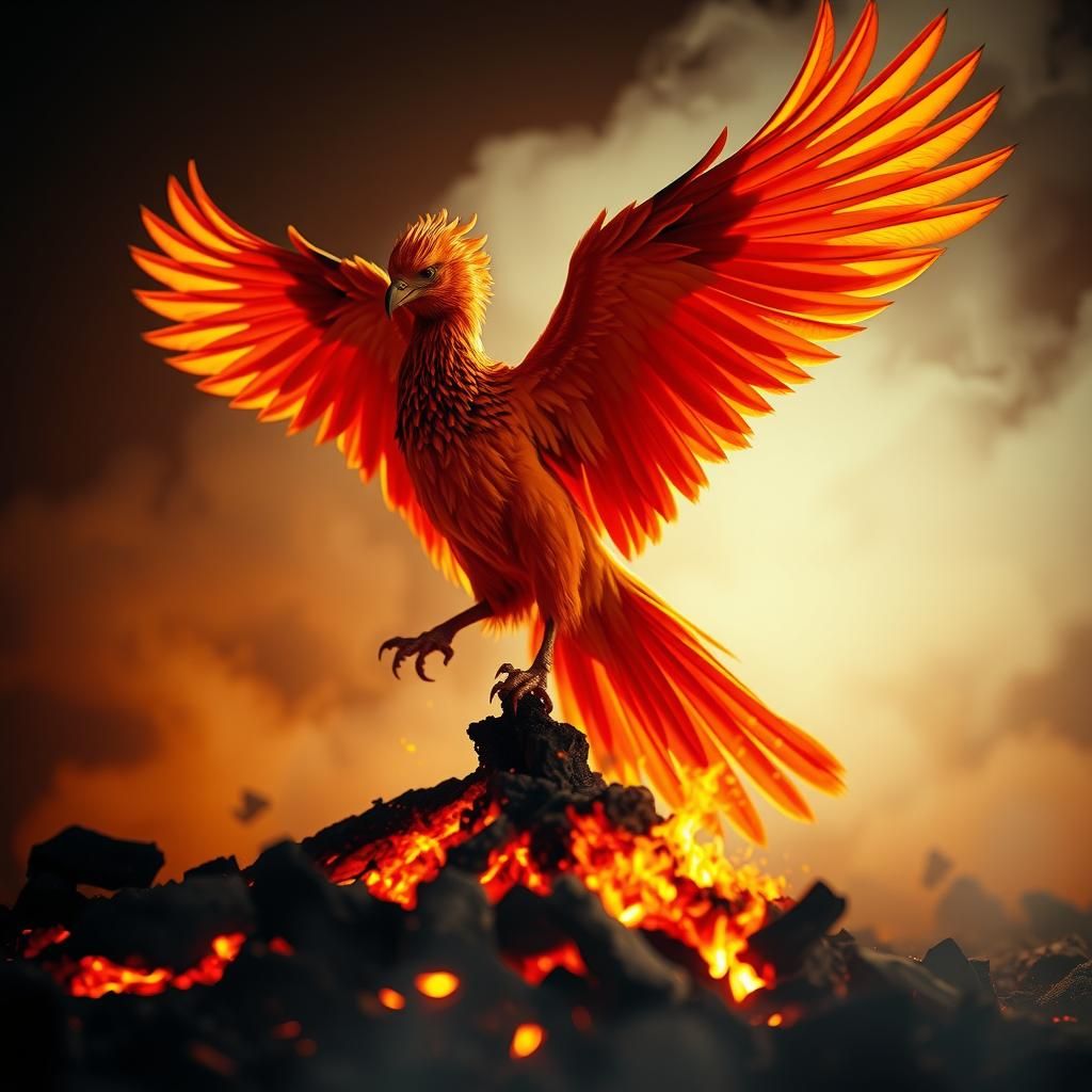 Majestic Phoenix Rising: Cinematic Film Aesthetic