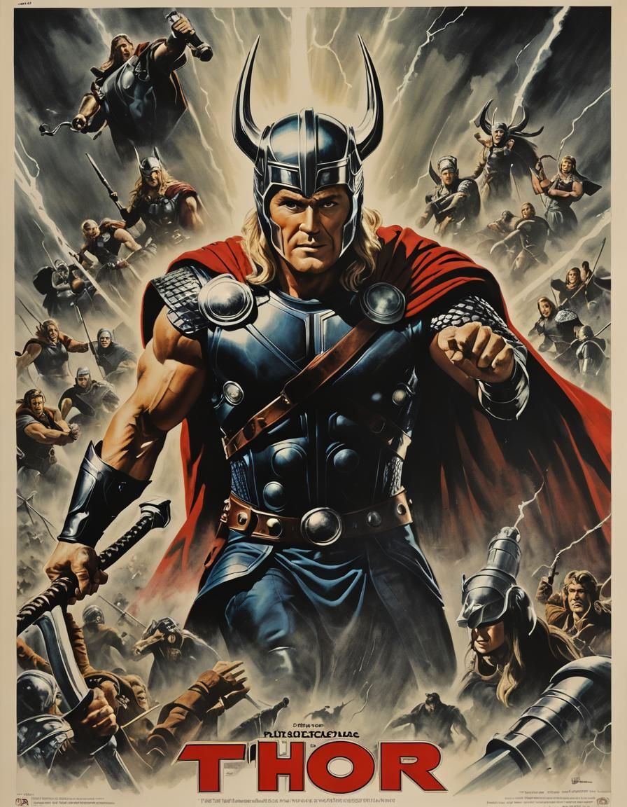 1967 Thor Movie Poster Art by Tom Jung