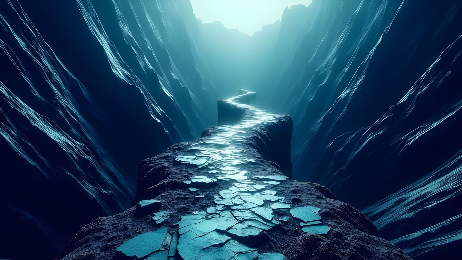 Alien Volcano Rim Trail in Surreal Mineral Landscape