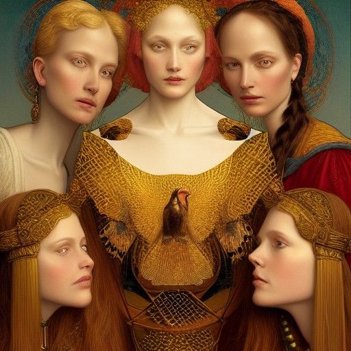 Renaissance Portrait of The Three Fates