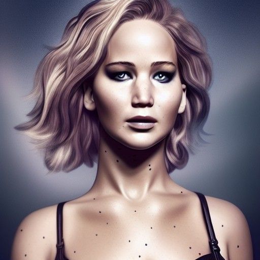 Jennifer Lawrence in Latex: Photorealistic Digital Illustrat...