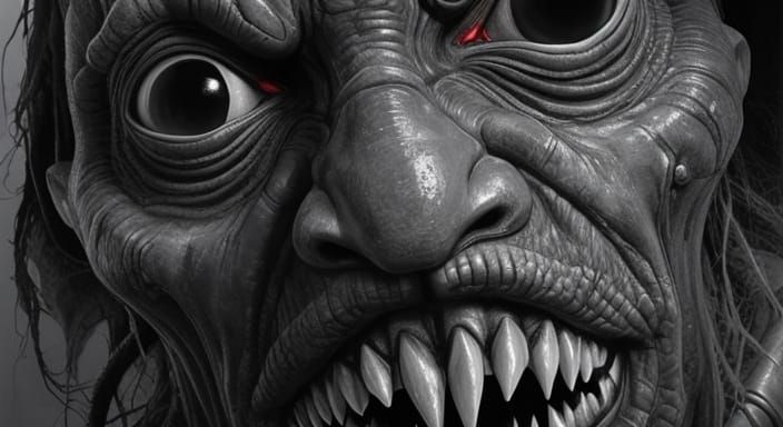 Towering, Nightmarish Humanoid Emerges from Shadows in Dark ...